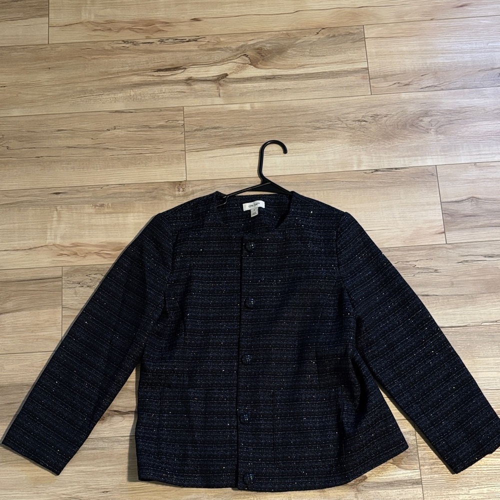 On 34th Black & Blue Button-Up Jacket